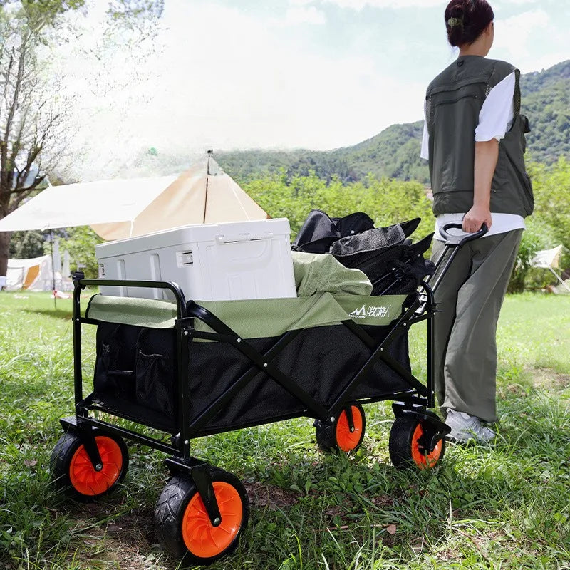 Home Camping Cart, Vegetable Cart, Folding Camping Outdoor Shopping Cart