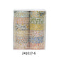 Creative Floral Hot Foil Washi Tape Set,12 Rolls Decorative Masking Tape for Scrapbooking,Journaling,DIY Gift Supplies