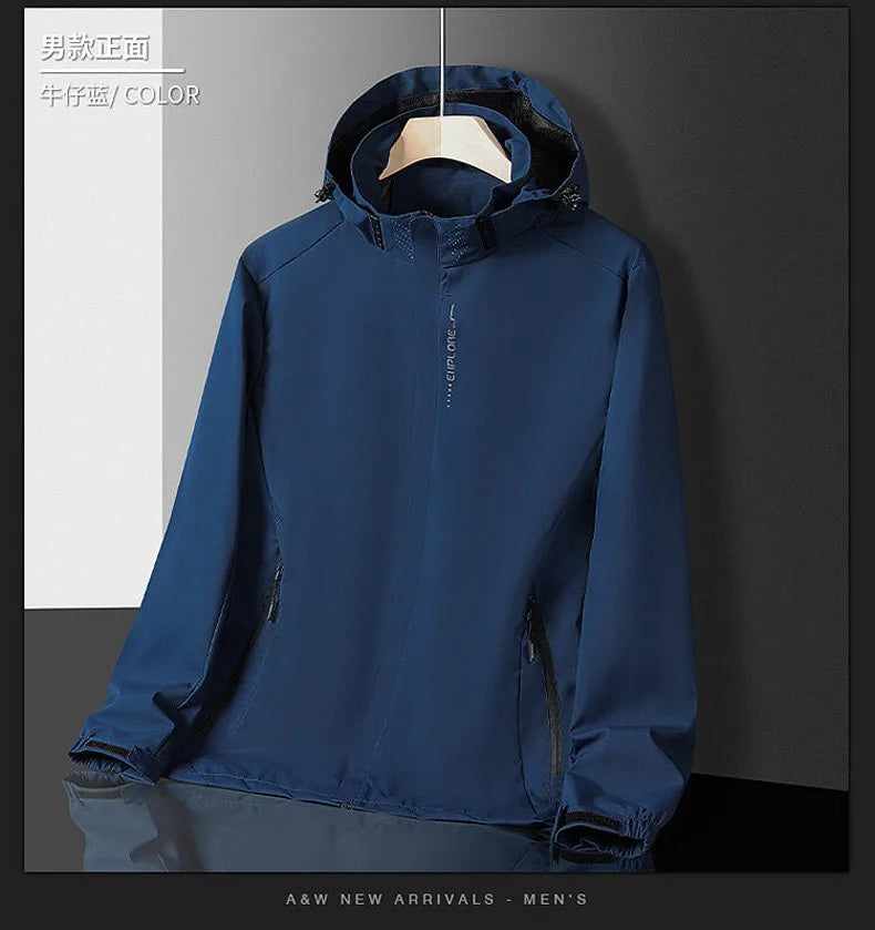 Camping Jacket Coats Men Water & Windproof Windbreaker Jacket Male Hiking Clothing Jacket Man Tops Fishing Wearing Free Shipping