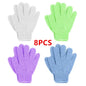 8/10 Pieces Exfoliating Bath Gloves Double Sided Bath Gloves for Beauty Spa Massage Skin Shower Scrubber Bathing Accessories