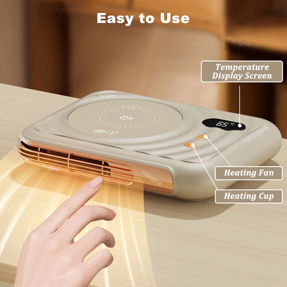 Mug Warmer Electric Cup Warmer Fastest Heating Cup heater with Temperature Display for Coffee Milk Tea Fan Warmer In Winter