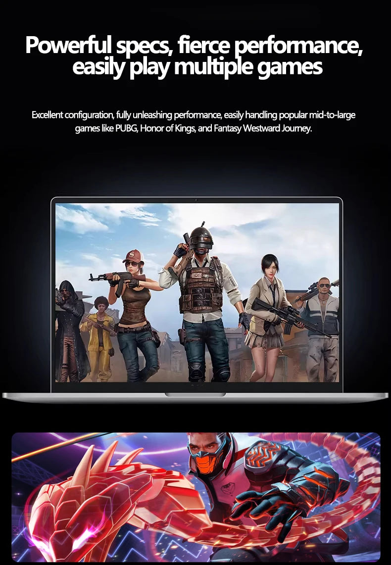 LENO 15.6" Laptop 32GB 2TB Windows 11 Intel Core i9-9900 Gaming Computer PC  Gamer office Ultra Slim Fingerprint UnIock Notebook