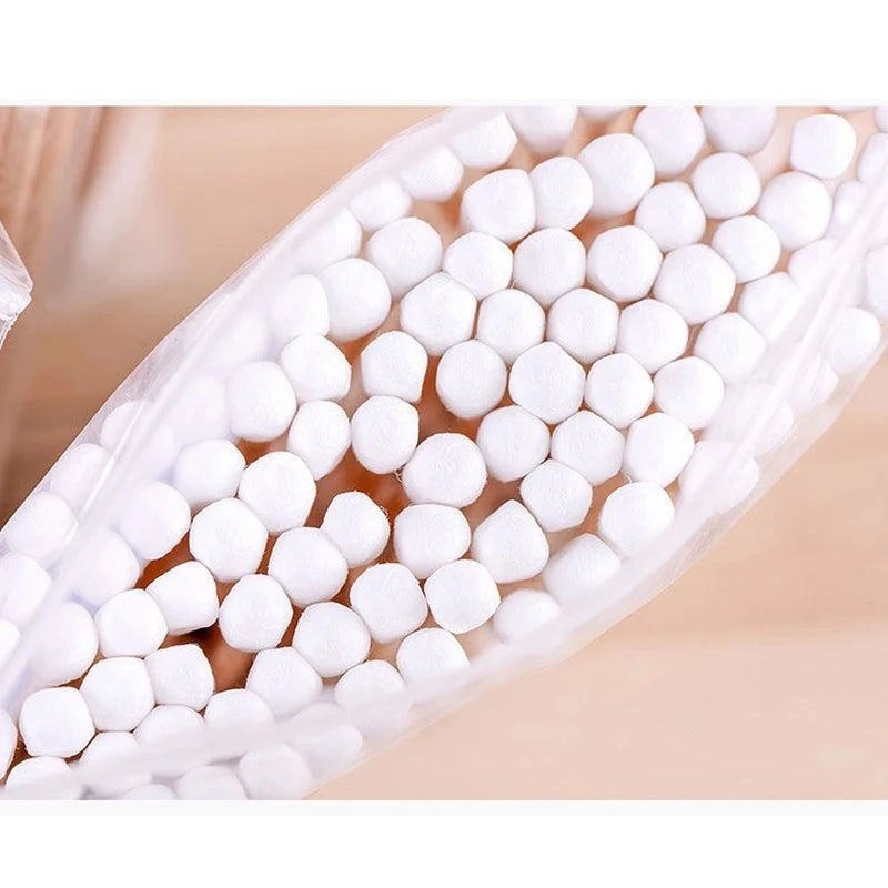 100PCS Double Head Wood Cotton Swab Nose Ears Cleaning Women Makeup Tools Lipstik Cotton Buds Tip Sticks Bastoncillos Oidos