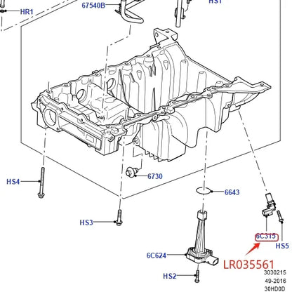 LR035561 C2Z17676 CRANKSHAFT POSITION SENSOR FOR 3.0L RANGE ROVER SPORT 2014- NEW DISCOVERY 4 VELAR NEW DEFENDER JAGUAR XF XJ XE