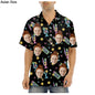 Hawaiian Shirt With Custom Face For Men Women Personalized Hawaii Gift For Girlfriend Boyfriend Tropical Beach Button Down Shirt
