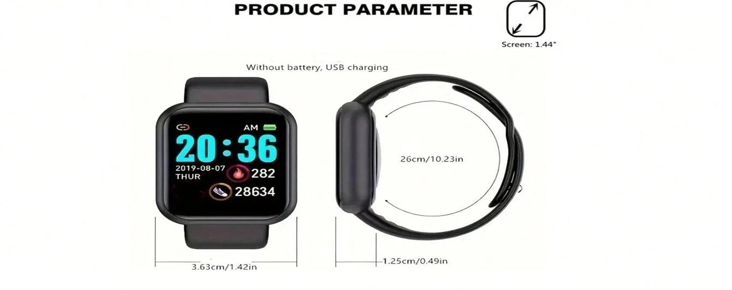 Multifunctional Smart Watches Women Men Bluetooth Connected Phone Music Fitness Sports Bracelet Sleep Monitor Y68 Smartwatch D20