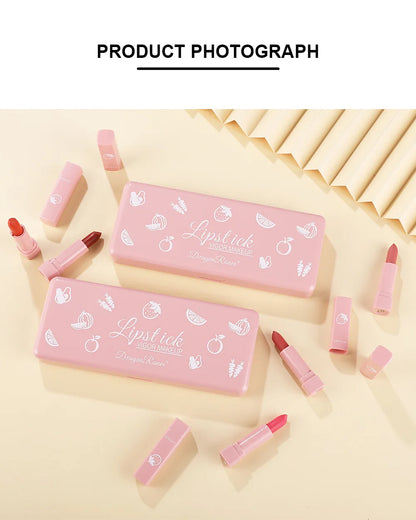 Ten-Piece Lipstick Set, Matte, Long-Lasting, Fade-Resistant Lip Balm, Matte Finish, Brightening, Commuter-Friendly, Nude Color, Gentle and Elegant Lipstick