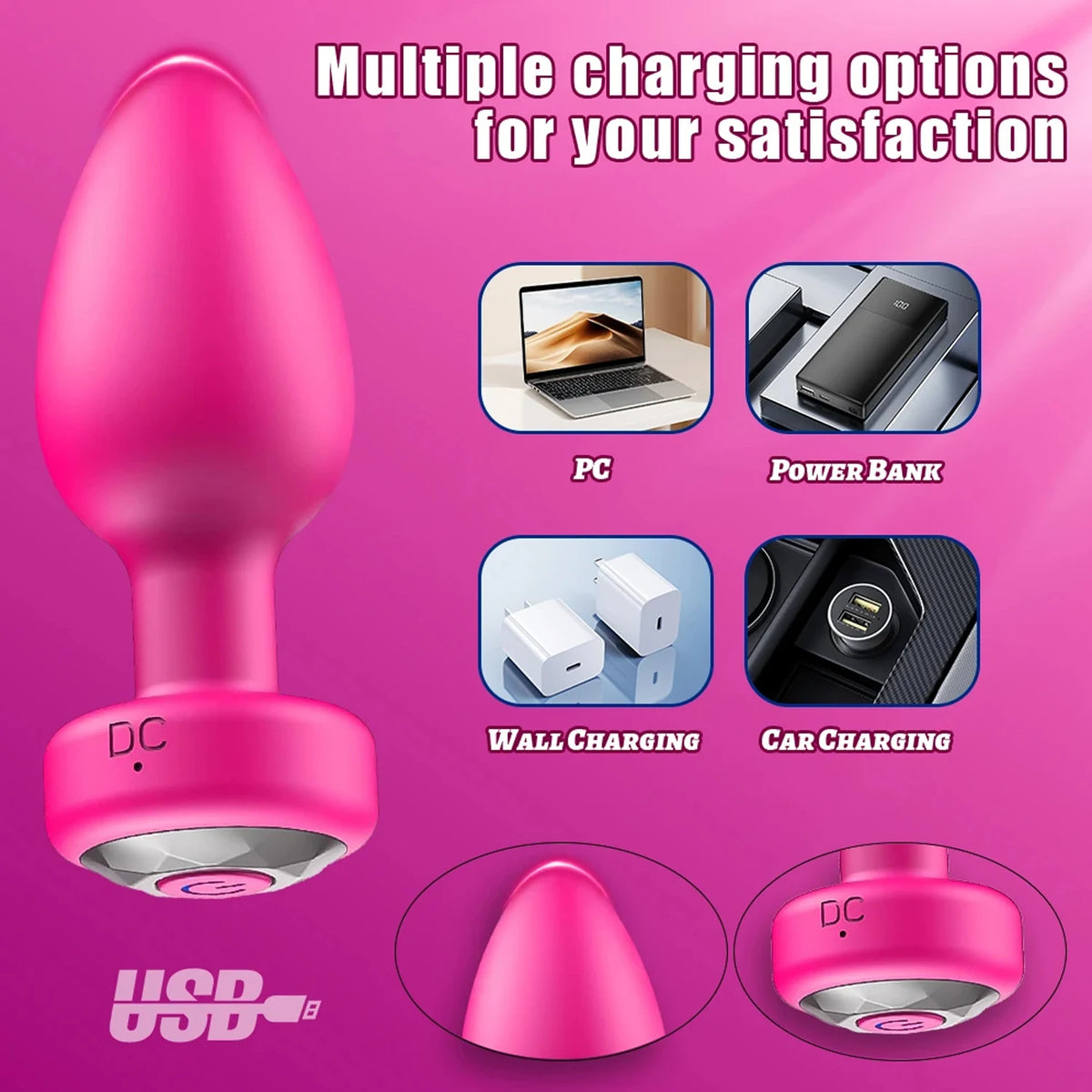 Powerful Small Anal Vibrator for Gay Wireless Remote Control 10 Frequency Vibration Prostate Massager Female Vagina Massager