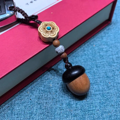 S12 Small Acorn Urn Pendant Necklace Portable Pet Ashes Keepsake for Dog Cat Memorial，Warmth Keeps Love Alive Forever.
