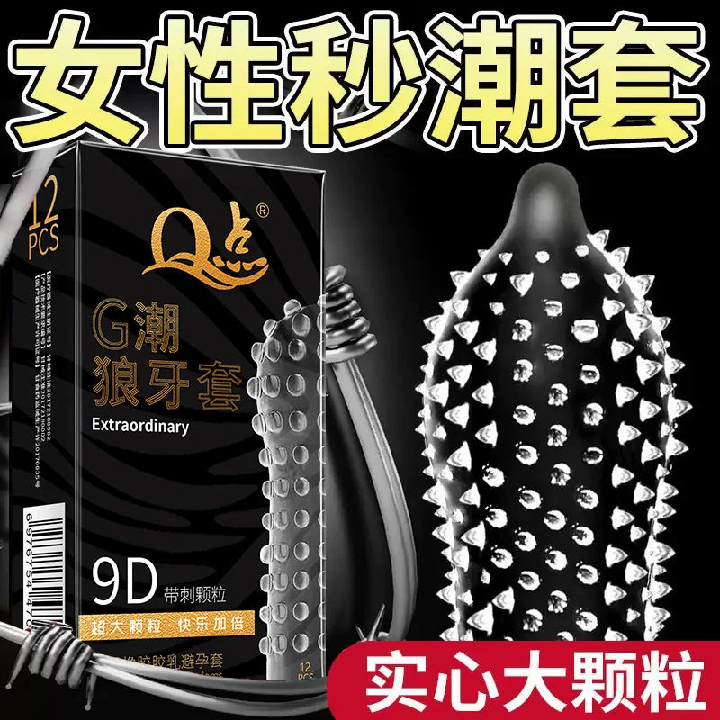 10pcs Lasting Plus Condom Sex Toys For Adult Men Delayed Ejaculation Penis Sleeves Ultra Thin Rubber Condoms Hotel Sex Products