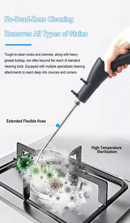 Multifunctional Handheld High Pressure Steam Cleaner Portable Household Steam Machine for Kitchen Hood Home Car Cleaning