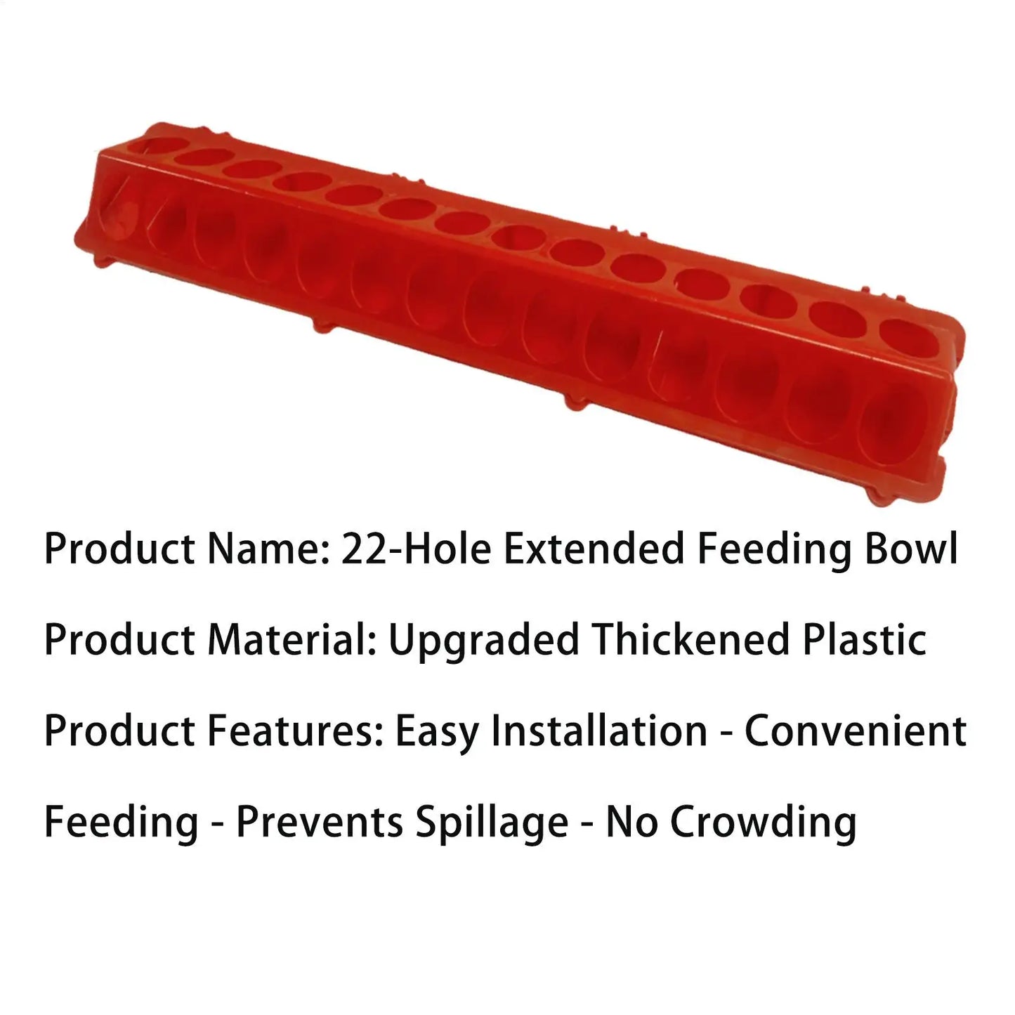 Pigeon Feeder 28-hole Long Large Capacity Pet Supplies Baby Chick Feeder for Coop Quail Duckling Duck Food Hen Rooster Pet Treat