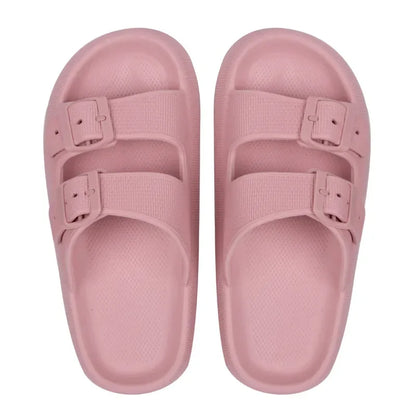 Women Summer Sandals Bathroom Home Slippers Outdoor Beach Slides Cloud Casual Soft Flip Flops Non Slip Men Male House New 2025