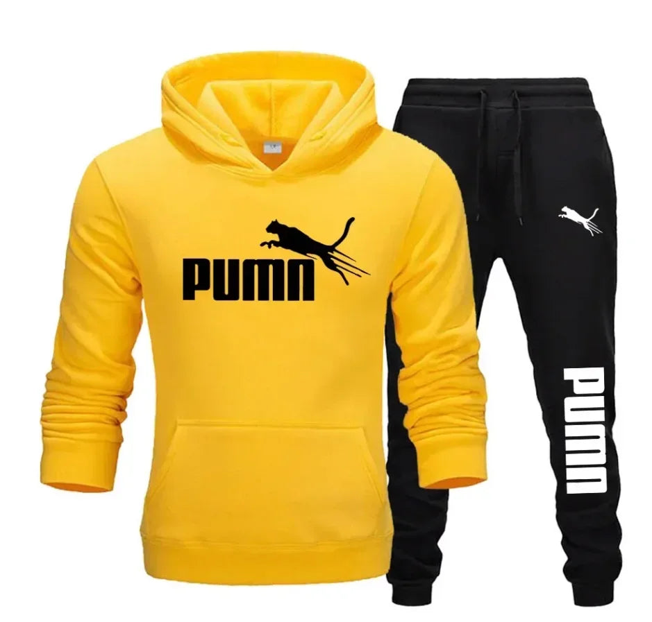 2026 Ne w Autumn and Winter Men's Pullover Hoodie and Pants Two-Piece Set Fashionable Trendy Fitness Casual Sportswear