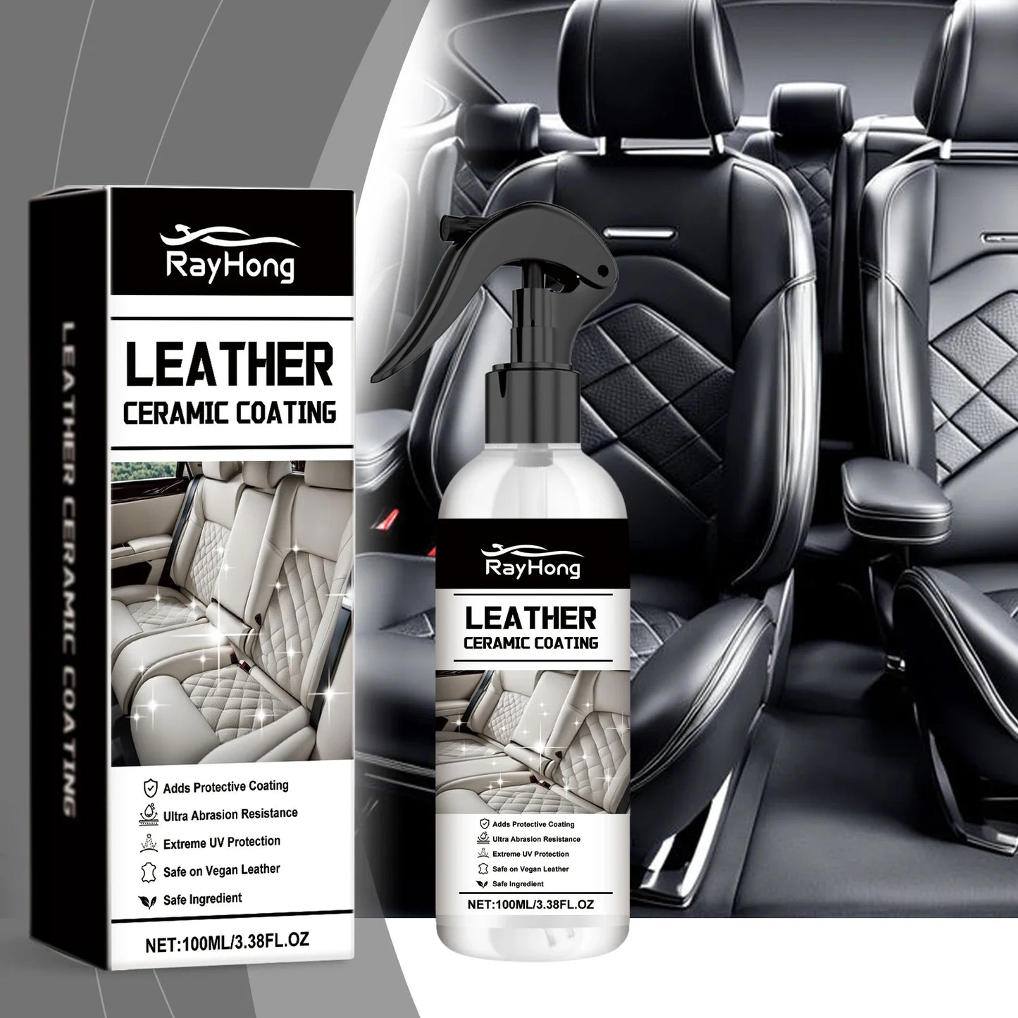 Multi Purpose Car Interior Cleaner Spray Wash Free Ceiling Leather Fabric seat cleaner powerful stain removal Detailing Liquid