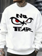 No Fear Determined Gaze Prints Mens Pullovers Soft Casual Sweatshirts Autumn Oversize Streetwear Crewneck Fleece Clothing Unisex