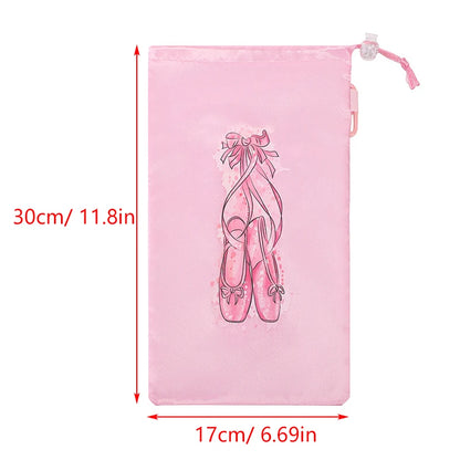 Portable Mesh Dance Bag Breathable Shoes Storage Pouch Girls Ballet Organizer Bags Shoe Pouches Bag Drawstring Dance Shoes Pouch