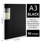 A3 Side-Entry Art Portfolio for Students - Painting Folder, Poster, Sketch Paper, Insert Pockets, Certificate Holder 20-60Pages