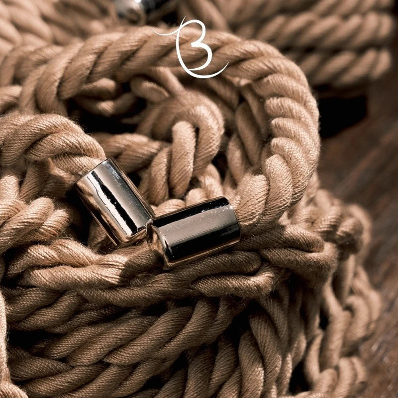 10m Shibari Bondage Rope,Soft Jute for Japanese Rope Art,Skin-Friendly for Beginners,Natural Color Skin-Safe Jute Couples Play
