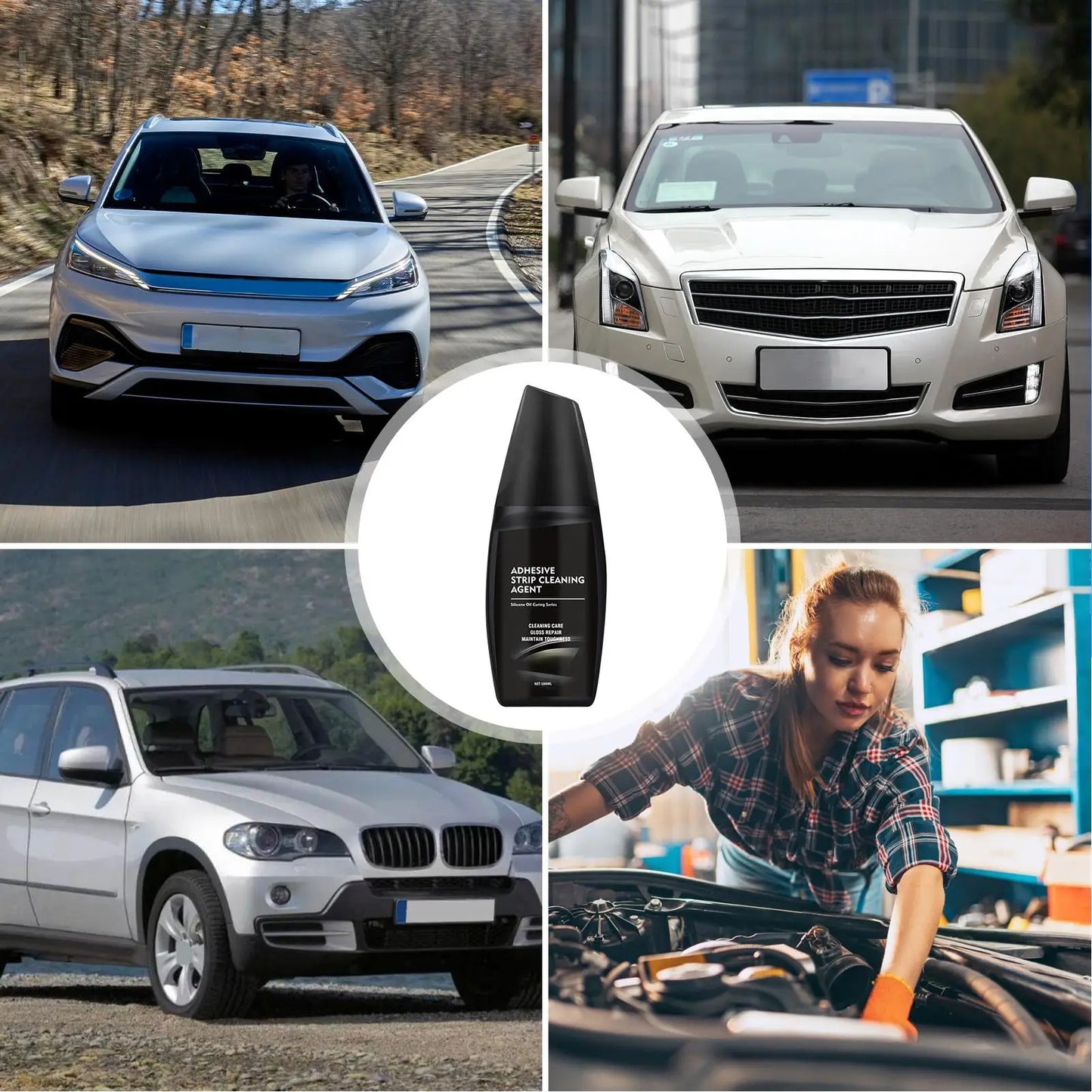 Car Window Rubber Lubricant 100ml Rubber Strip Repair Agent Rubber Seal Softening Agent, Rubber Cleaner for Car Maintenance