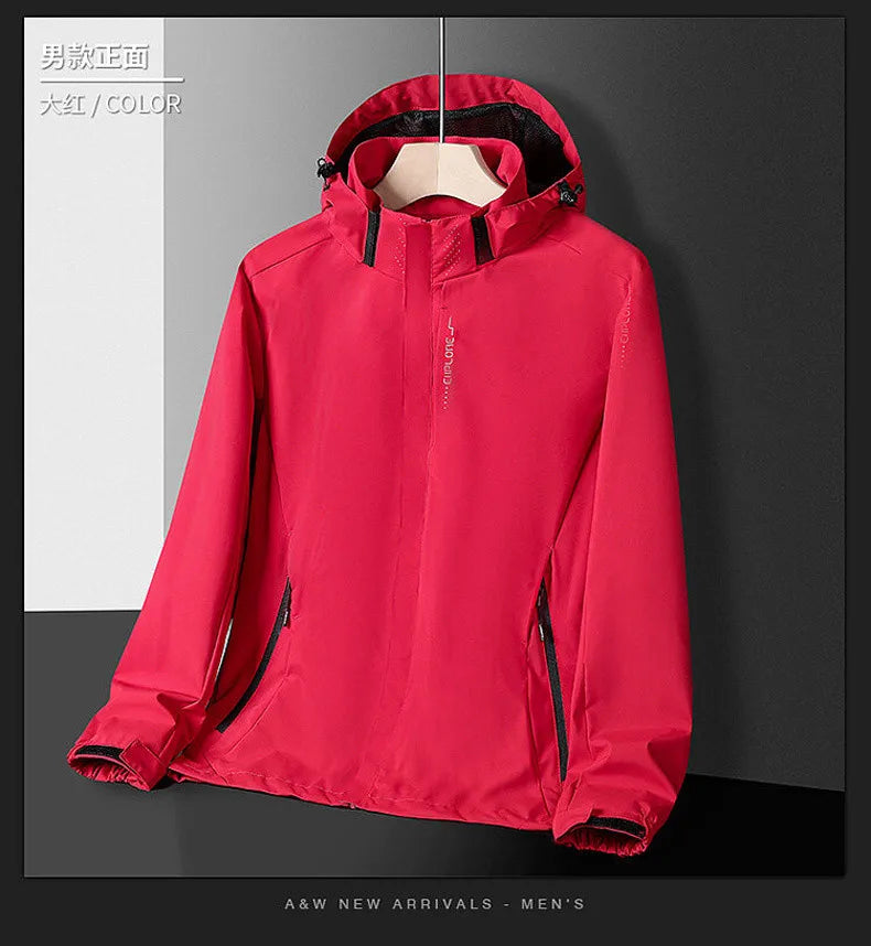 Camping Jacket Coats Men Water & Windproof Windbreaker Jacket Male Hiking Clothing Jacket Man Tops Fishing Wearing Free Shipping