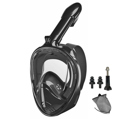 Full Face Snorkel Mask Silicone Diving Mask Full Dry Panoramic With Camera Holder Large Frame Swimming Goggles Set For Adults