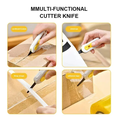 1pc, Magnetic Mini Box Cutter Portable Box Cutter Letter Opener and Paper Cutter Retractable Blade Durable ABS Material Mini Box