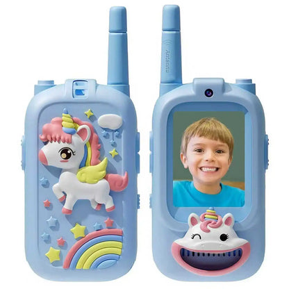 Video Walkie Talkies for Kids 2 Pack Rechargeable Toddler Toys  for Indoor Camping Travel  Birthday Gfits for Kids Ages 3-12