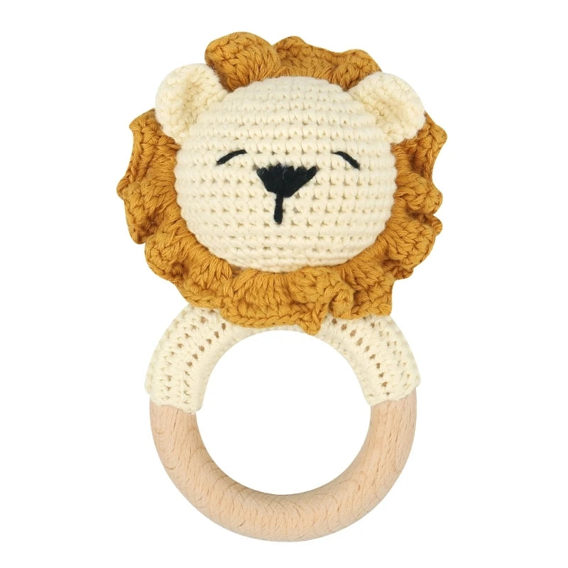 Baby Pacifier Clip Crochet Koalas Handbell Rattle Doll Teether Pacifier Chain Clips Set Dummy Chain Cartoon Teething Toy