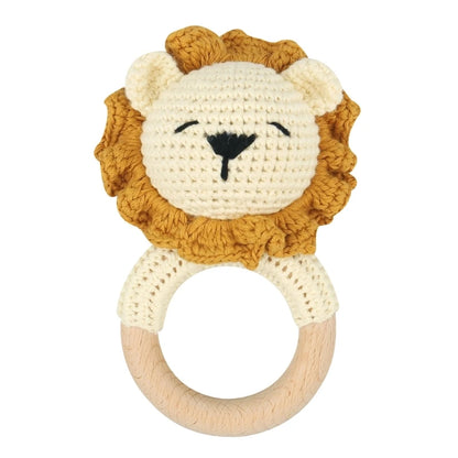 Baby Pacifier Clip Crochet Koalas Handbell Rattle Doll Teether Pacifier Chain Clips Set Dummy Chain Cartoon Teething Toy