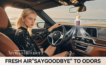 Car Air Freshener Diffuser, Car Fresheners Long Lasting, Hanging Car Scents Air Freshener, Essential Oil Diffuser 8ml*2pcs