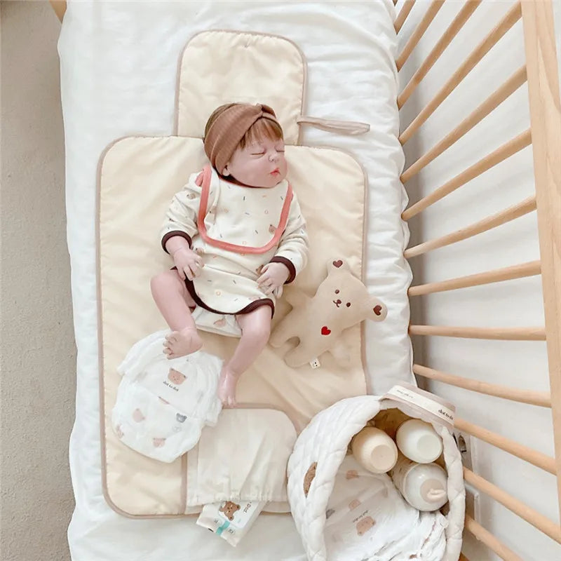 Foldable Baby Diaper Changing Pad Waterproof Newborn Nappy Changing Mat Travel Diaper Change Sheet Bedding Urine Pads Breathable
