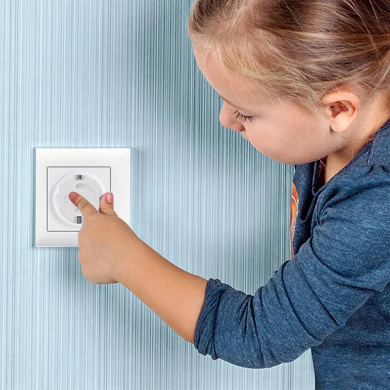 10pcs Baby Safety Child Electric Socket Outlet Plug Protection Security Two Phase Safe Lock Cover Kids Sockets Cover Plugs