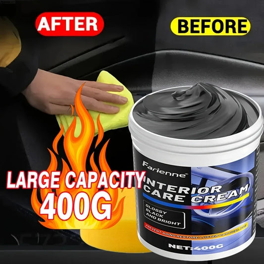NEW Heavy-Duty Car Plastic Renovator Wax - Fast-Acting Scratch Repair, Restores & Protects Car Bumpers, Interiors, Dashboard, D