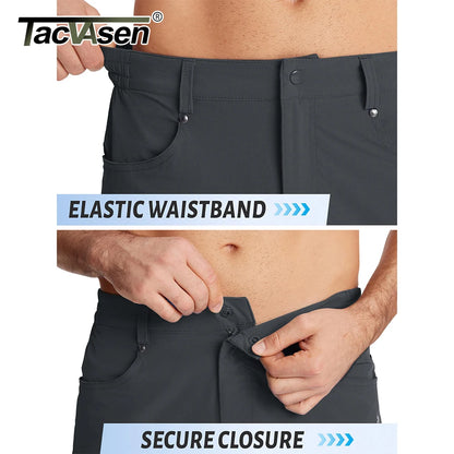 TACVASEN Men's Lightweight Shorts Outdoors Hiking Fishing Short Pants with Multiple Pockets Quick Dry Summer Work Cargo Shorts