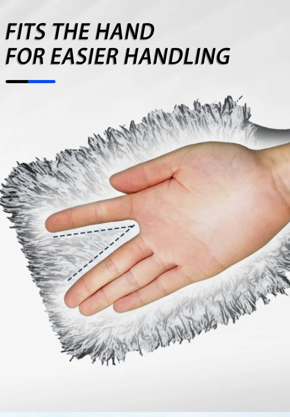 SEAMETAL Microfiber Car Wash Brush Cleaning Gloves Plastic Handle Wheel Brush Double-Side Absorbent Clean Glove Car Washing Tool