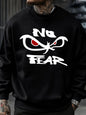 No Fear Determined Gaze Prints Mens Pullovers Soft Casual Sweatshirts Autumn Oversize Streetwear Crewneck Fleece Clothing Unisex