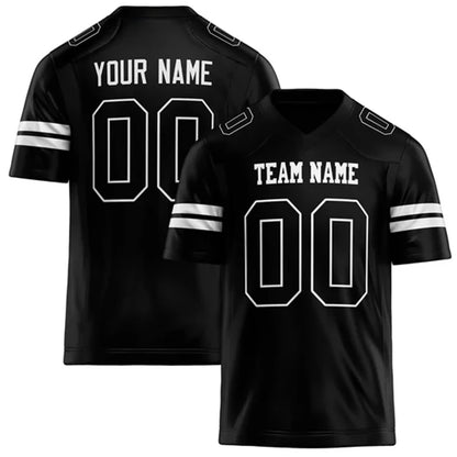 Customized Team Name Number Name Rugby T-shirt Personalized DIY V Neck Black Mens Sports T Shirt Loose Quick Dry Team Uniforms