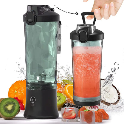 New Portable Blender 600ML Electric Juicer Fruit Mixers 4000mAh USB Rechargeable Smoothie Mini Blender Personal Juicer colorf
