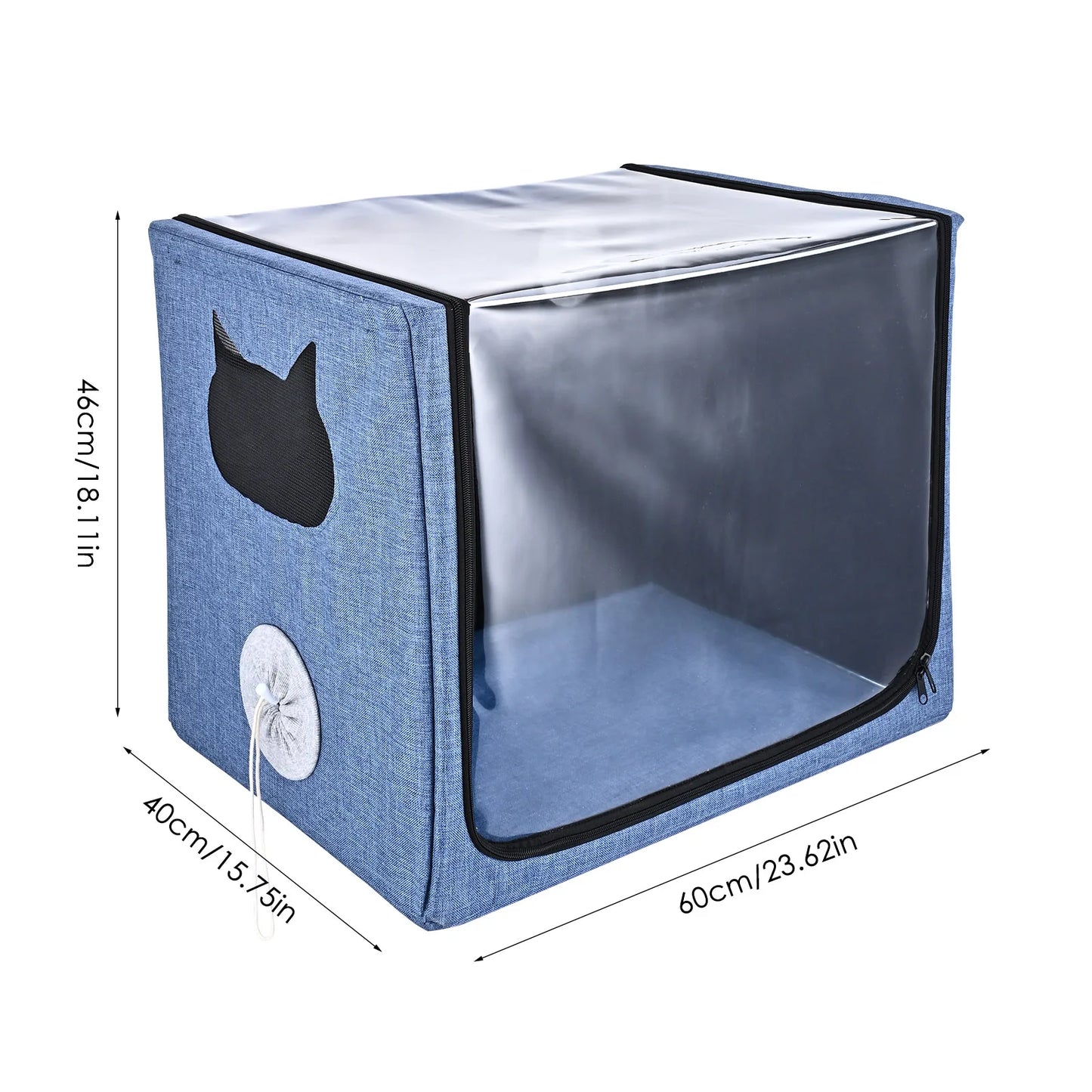 100L Veterinary Pet Atomization Nest Oxygen Cage Atomization Box Cats And Dogs ICU Cage Breathing Medical Folding Tent