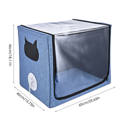 100L Veterinary Pet Atomization Nest Oxygen Cage Atomization Box Cats And Dogs ICU Cage Breathing Medical Folding Tent