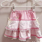 Y2k Gothic Elastic Waist Cross Short Skirt Women Sweet Hot Girl Chic High Waist Ruffle Skirts Female Design Retro Cake Skirt New