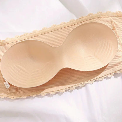Lace Strapless Bra Women Sexy Tube Top Invisible Push Up Bralette Lady Seamless Underwea Lingerie Summer Chest Wraps Crop Tops