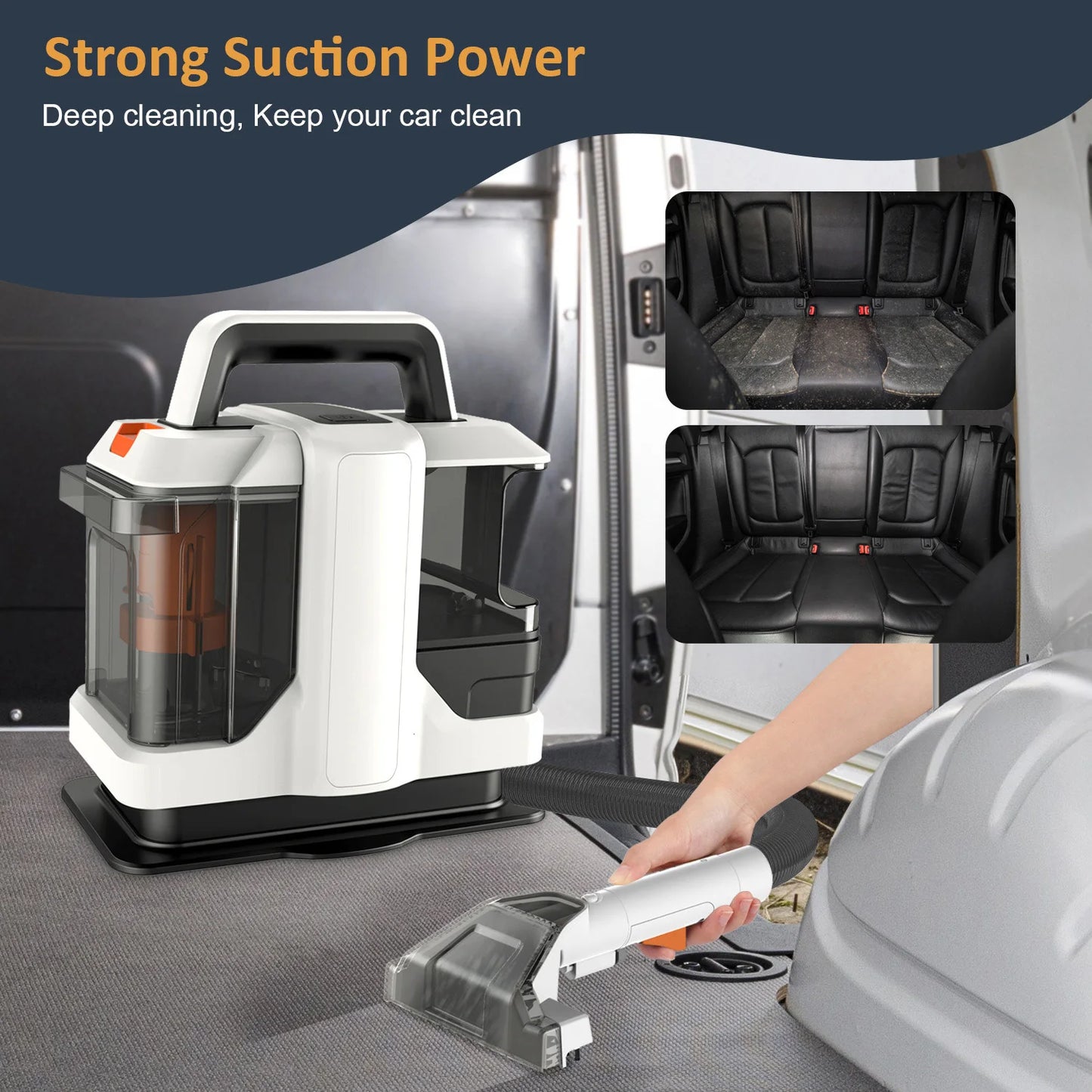 Spot Cleaner 400W-750W 9/15KPa Handheld Carpet Cleaner for Sofa Curtain Spray Suction Integrated Machine Household Clean Machine