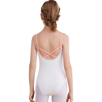 New Girls Ballet Leotards Kids Child Sleeveless Fairy Butterfly Wing Hollow Stitching Gymnastics Leotard Professional Stage Wear