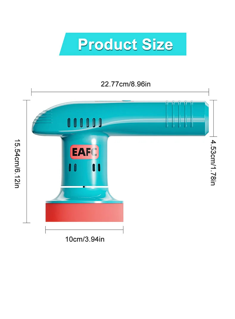 EAFC Car Polisher Handheld Wireless Polisher Car Polishing Waxing Sanding Machine Power Tool for Car Body Cleaning Waxing Repair