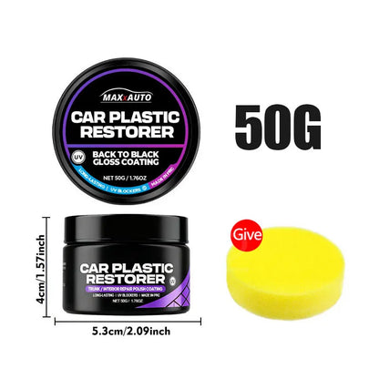 Car Plastic Restorer Back To Black Gloss Auto Interior Leather Panel Clean Renewal Wax Coating Agent Auto Polish Repair Coating