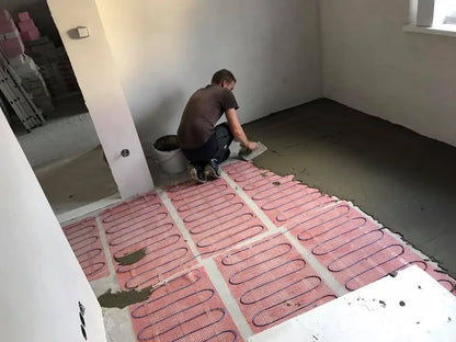 230V 150w/m2 Electric Underfloor Heating Mat Kit Pad System Parts For Bathroom Ceramic Stone Tile Wooden Floor Heated Warming