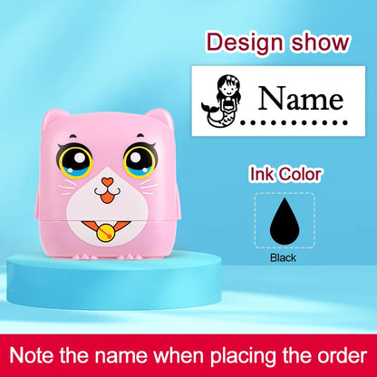 Kids Personalized Stamp - Custom Embossed Seal for School Projects, Travel-Friendly Gift Set with Storage Case & Unique Designs