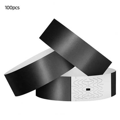 100Pcs Synthetic Paper Wristbands Disposable Waterproof Wrist Strap Event Identification Bracelets Removable Wristband Tape